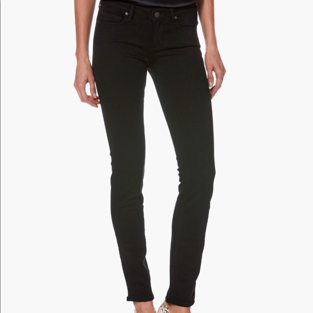 Paige Skyline Skinny Black Shadow like new EUC